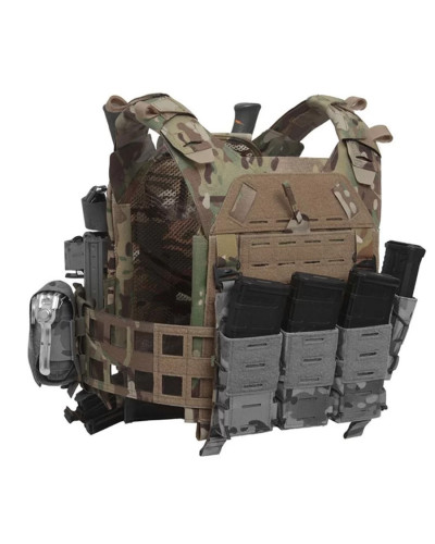 Nosič balistických plátů s laser cut MOLLE vazbou – přední pohled