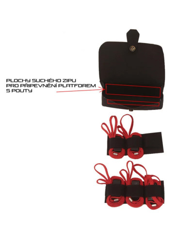 Horizontální pouzdro na textilní pouta PP05, odolný nylon, MOLLE kompatibilní