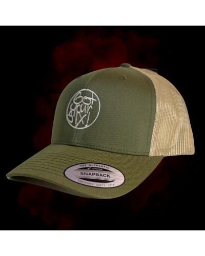 Kšiltovka stylu trucker v olivové barvě se stylovým logem Got Your Six