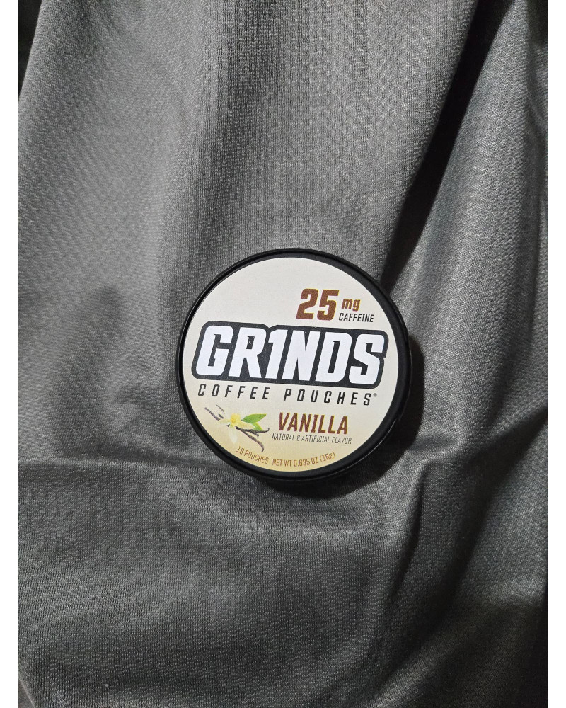 grinds kávové sáčky s 25 mg kofeinu a příchutí vanilky