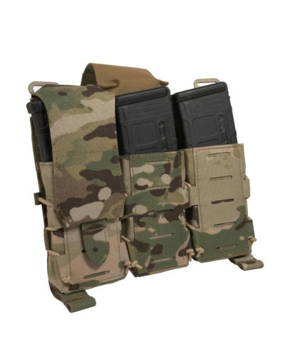 Taktická platforma se samosvornými pouzdry pro 3 zásobníky M4 / AR15 / BREN 2 multicam