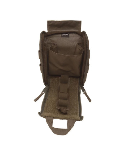 Taktická IFAK lékárnička s dvoucestným zipem a širokým madlem pro rychlý přístup černá